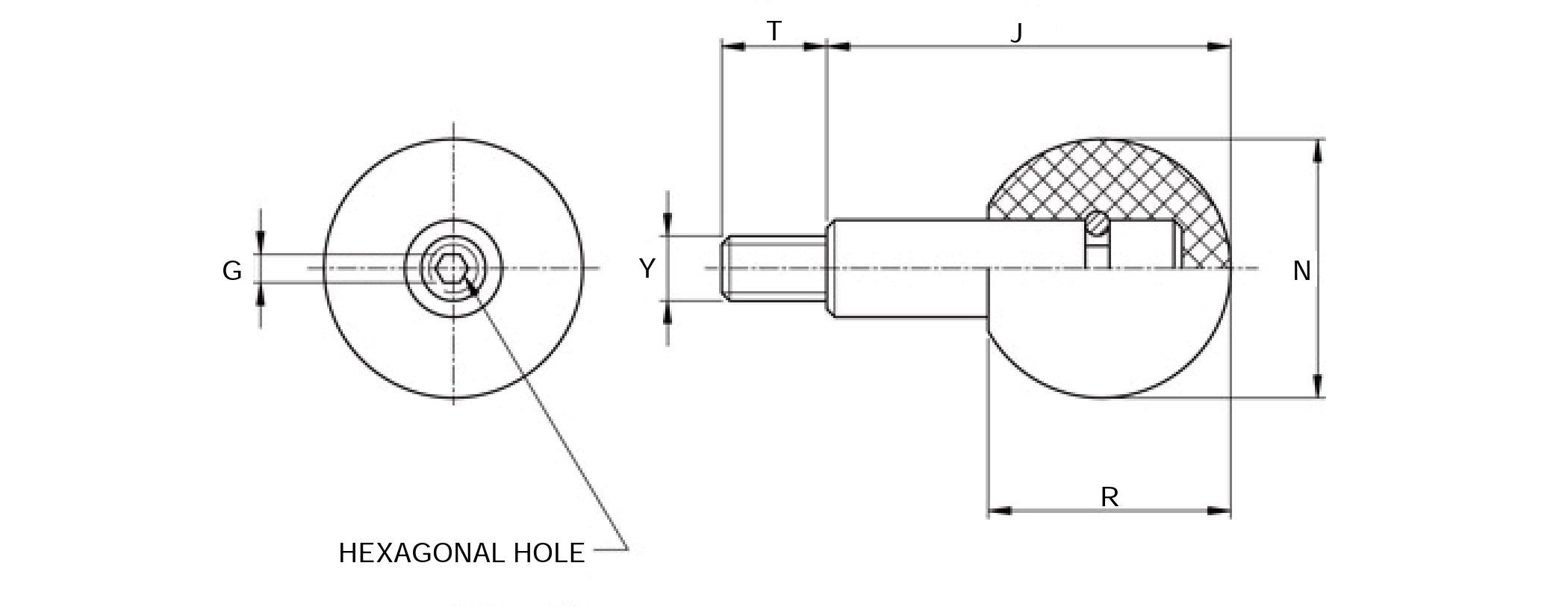 Plastic Revolving Ball Knob , Revolving Handles